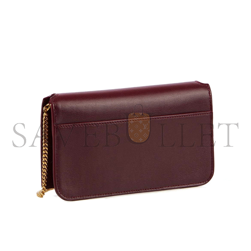 YSL CASSANDRE PHONE HOLDER IN SMOOTH LEATHER 635095 (18*11*2.5cm)